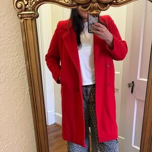 Vintage Red Wool Coat